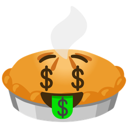money-mouth face and pie