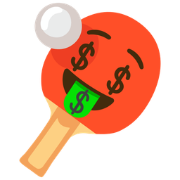money-mouth face and ping pong
