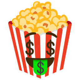 money-mouth face and popcorn