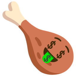 money-mouth face and poultry leg