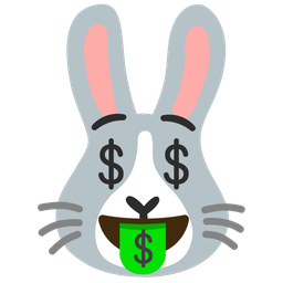 money-mouth face and rabbit face