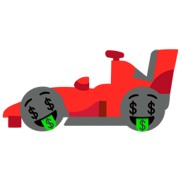 money-mouth face and racing car