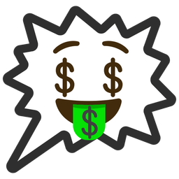 money-mouth face and right anger bubble