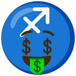 money-mouth face and Sagittarius