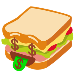 money-mouth face and sandwich