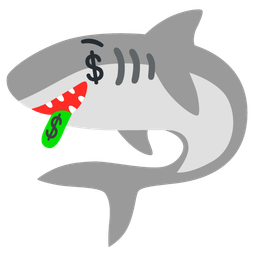 money-mouth face and shark