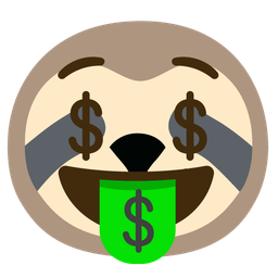money-mouth face and sloth