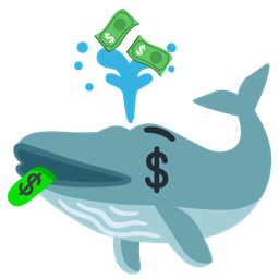 money-mouth face and spouting whale