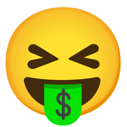 Money-mouth face and Squinting face with tongue