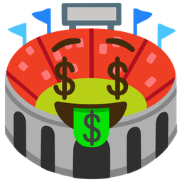 money-mouth face and stadium