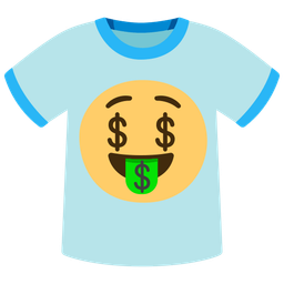 money-mouth face and t-shirt