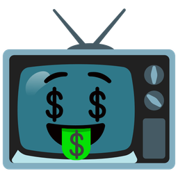 money-mouth face and television