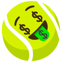 money-mouth face and tennis