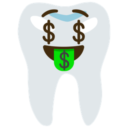 money-mouth face and tooth