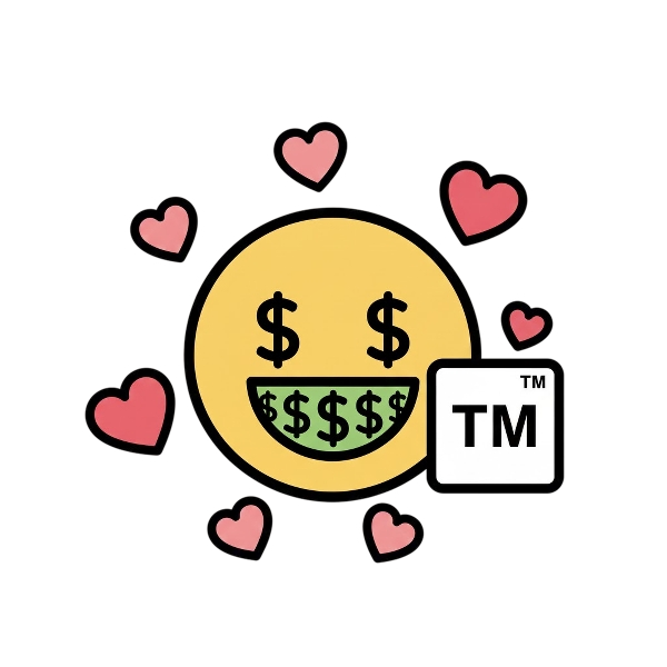 Money-mouth face and Trade mark