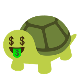 money-mouth face and turtle