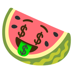 money-mouth face and watermelon