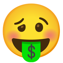 money-mouth face and woozy face