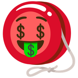 money-mouth face and yo-yo