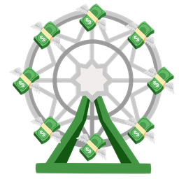 money with wings and ferris wheel