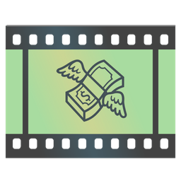 money with wings and film frames