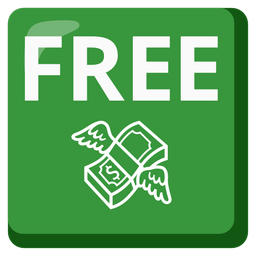 money with wings and FREE button