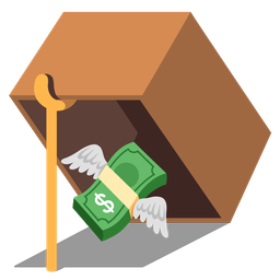 money with wings and mouse trap