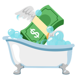 money with wings and soap