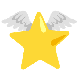 money with wings and star