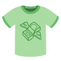 money with wings and t-shirt