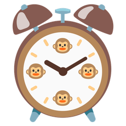 Monkey face and Alarm clock