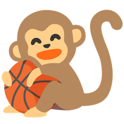monkey face and basketball