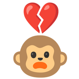 Monkey face and Broken heart
