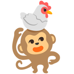 Monkey face and Chicken