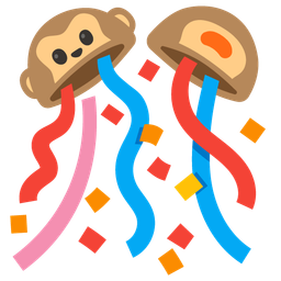 Monkey face and Confetti ball