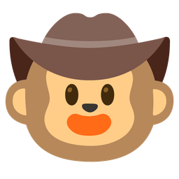 Monkey face and Cowboy hat face