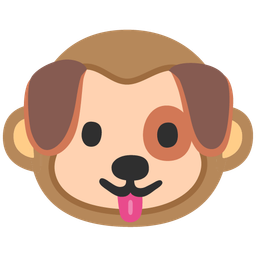 Monkey face and Dog face