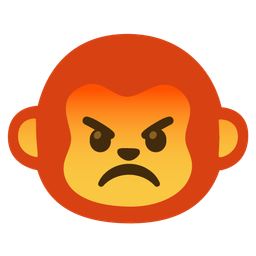 Monkey face and Enraged face
