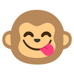 Monkey face and Face savoring food