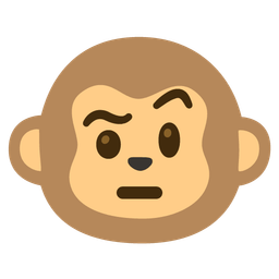 Monkey face and Face with raised eyebrow