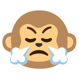 Monkey face and Face with steam from nose