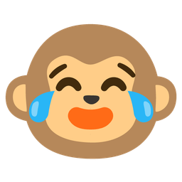 Monkey face and Face with tears of joy