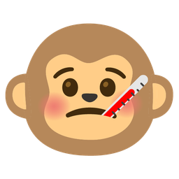 Monkey face and Face with thermometer
