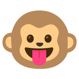 Monkey face and Face with tongue