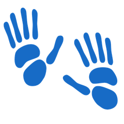 Monkey face and Footprints