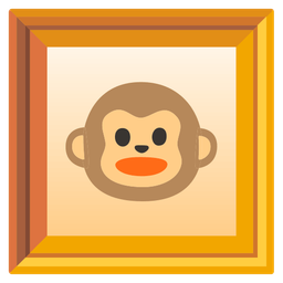 Monkey face and Framed picture