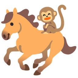 monkey face and horse