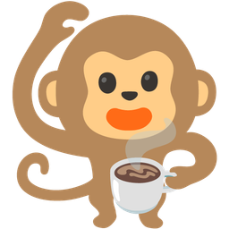 monkey face and hot beverage