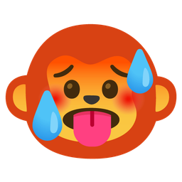 monkey face and hot face