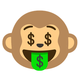 Monkey face and Money-mouth face